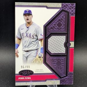 2024 Topps Tier One Relics Purple Foil /99 Josh Jung #T1R-JJ Texas Rangers Patch